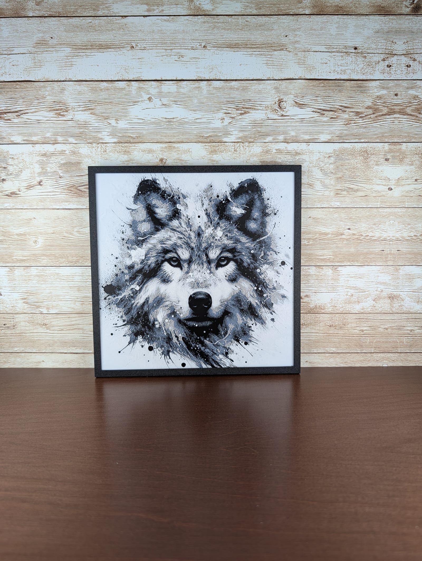 Intense Grayscale Wolf