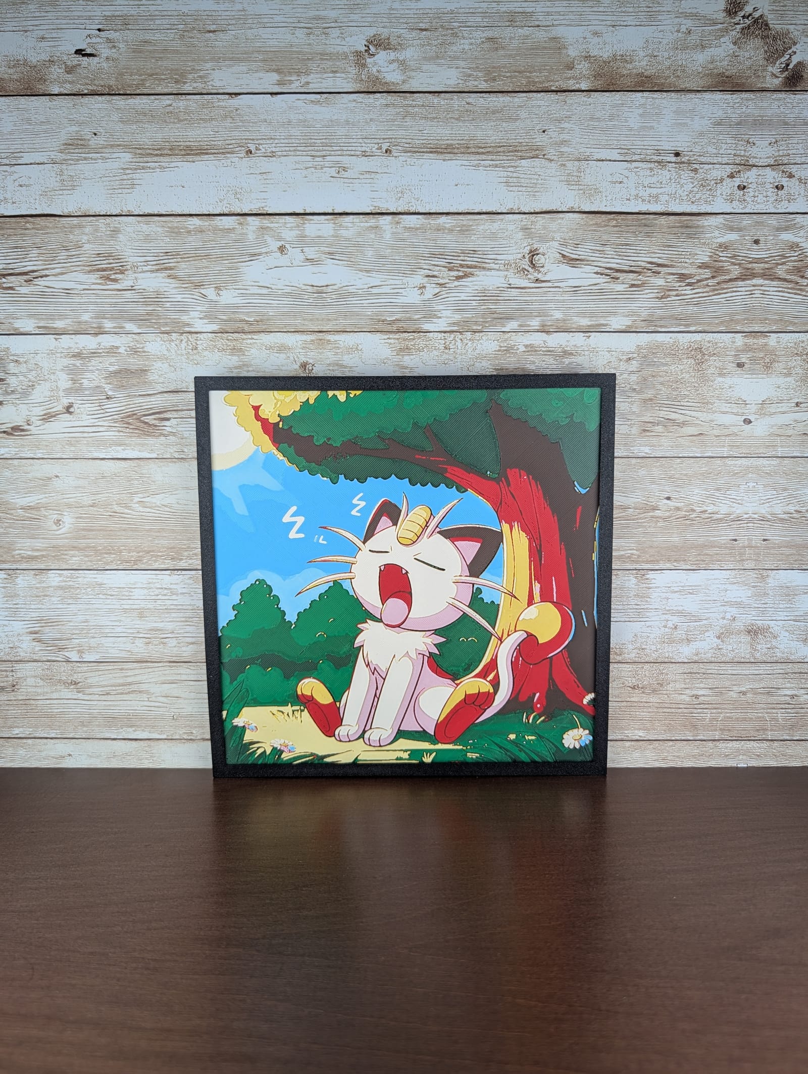 Yawning Meowth Under Tree