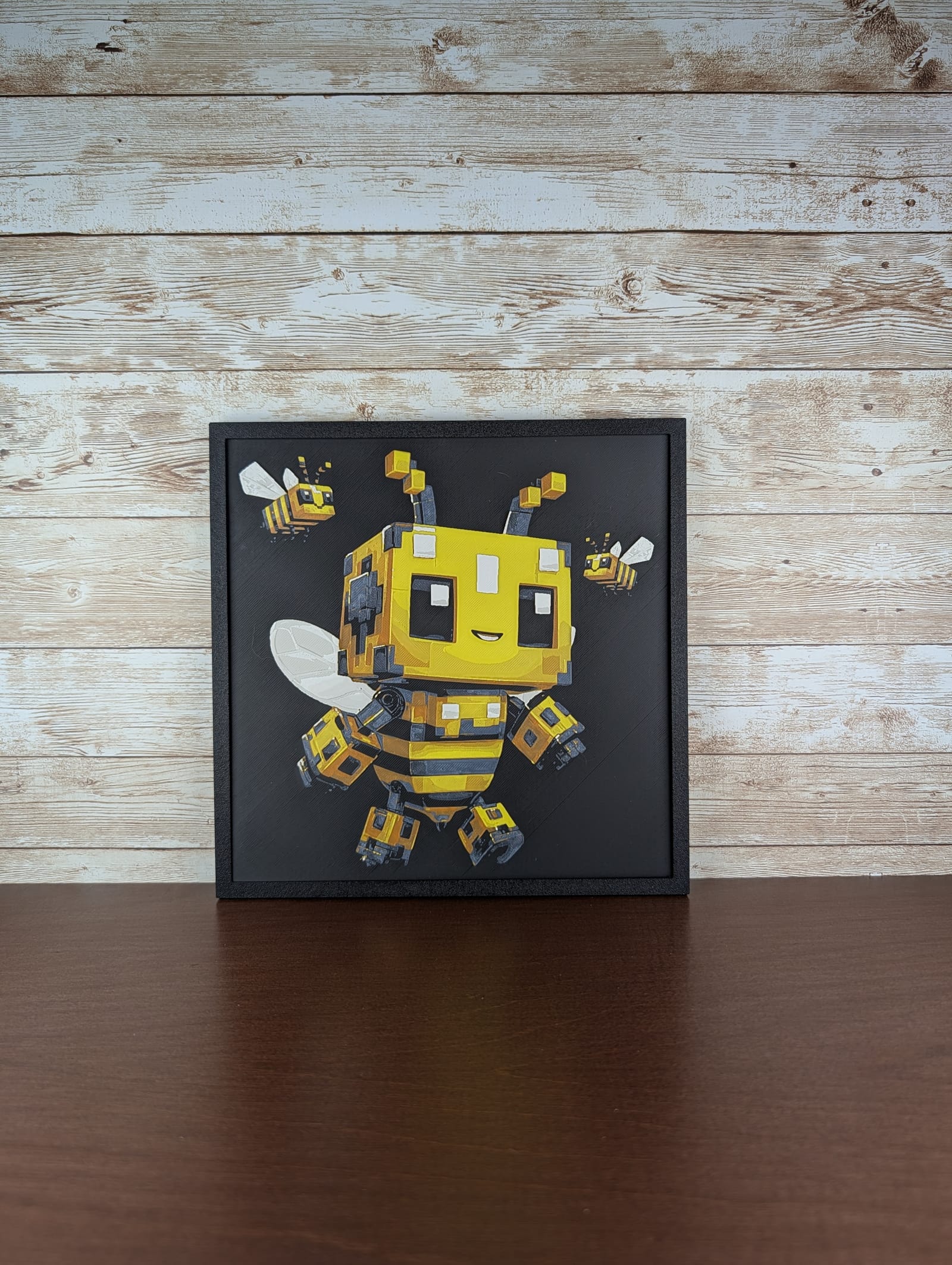 Minecraft Style Happy Bee