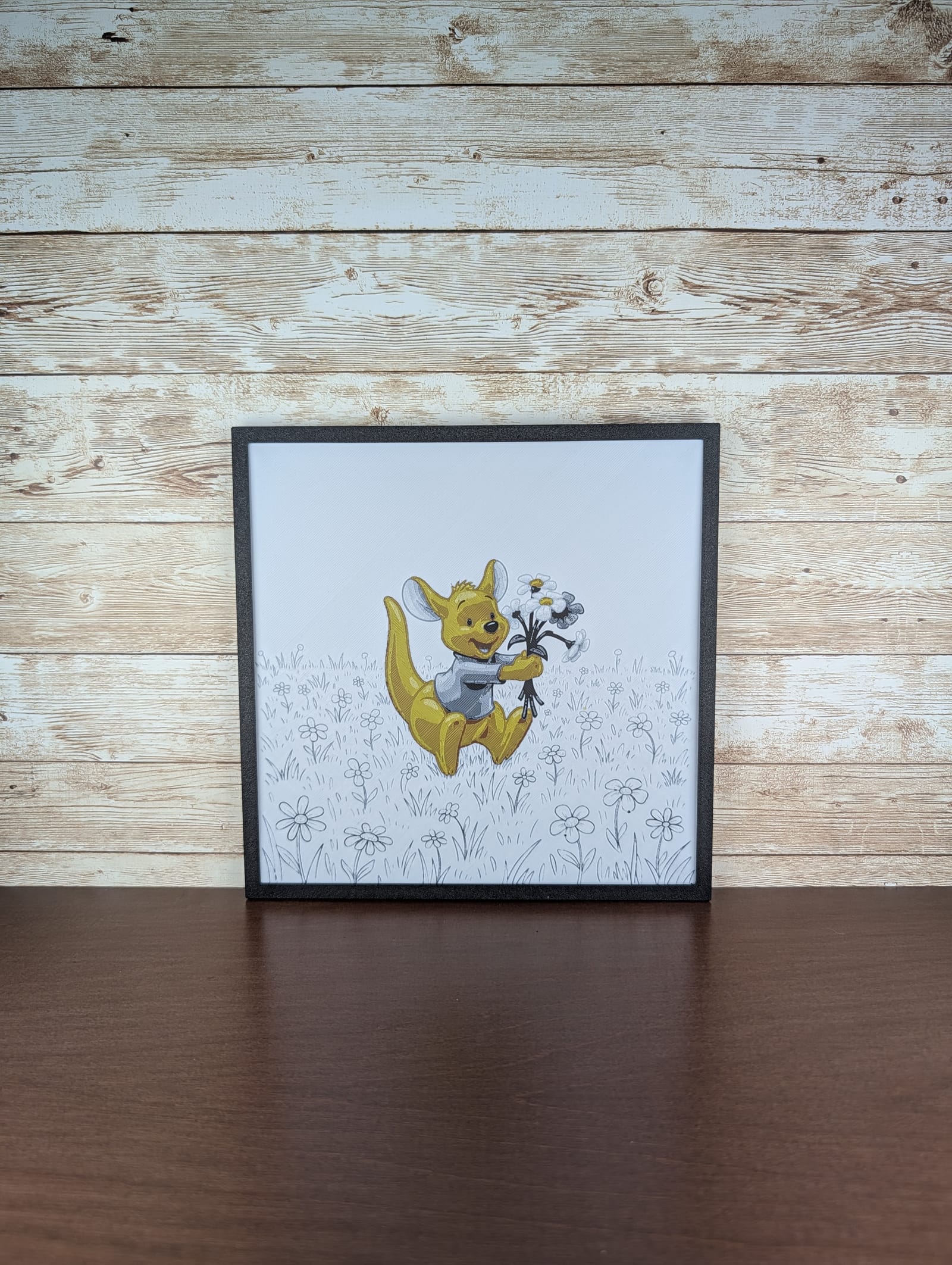 Roo with Daisy Bouquet