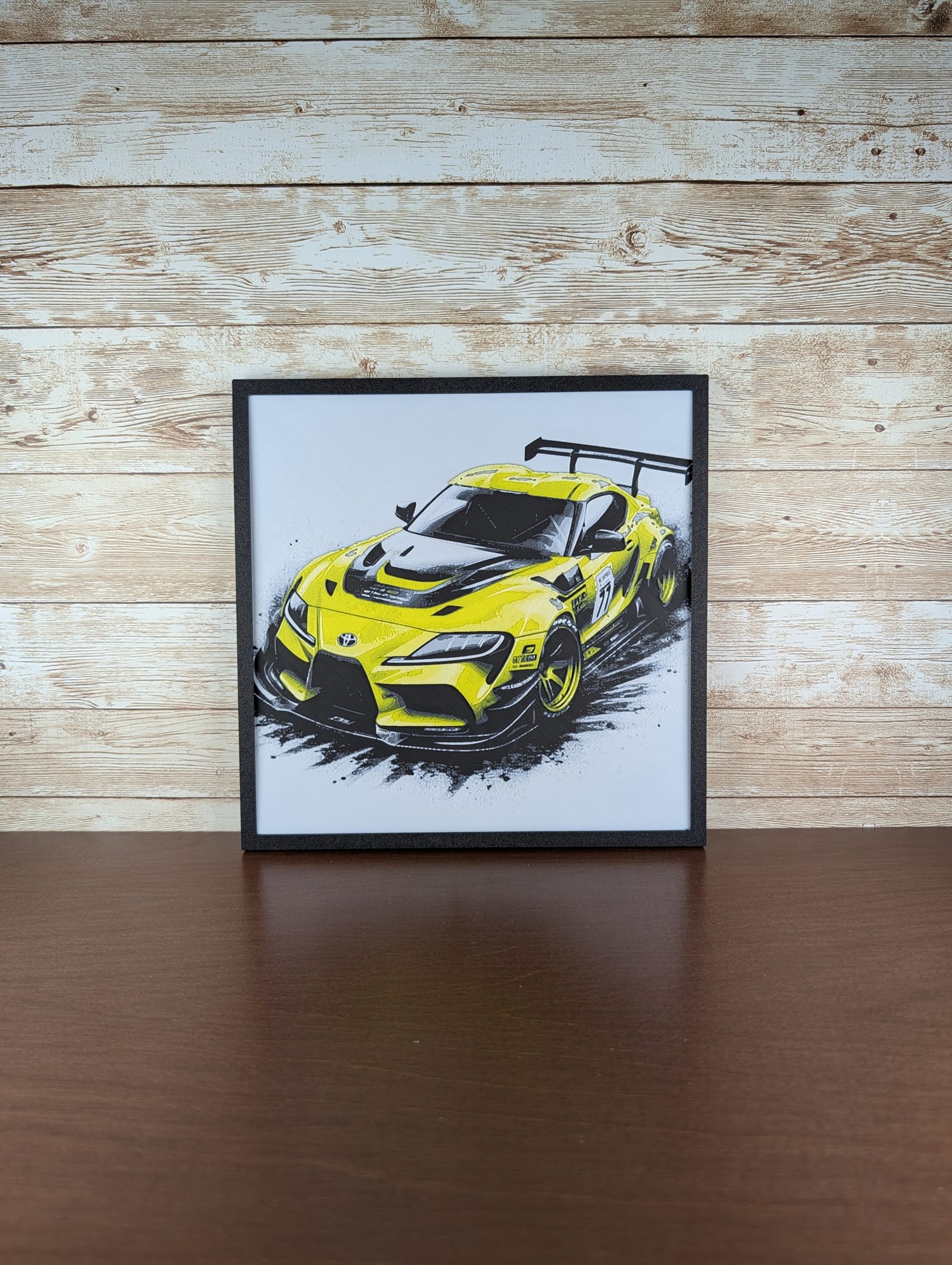Yellow Toyota Supra Race Car